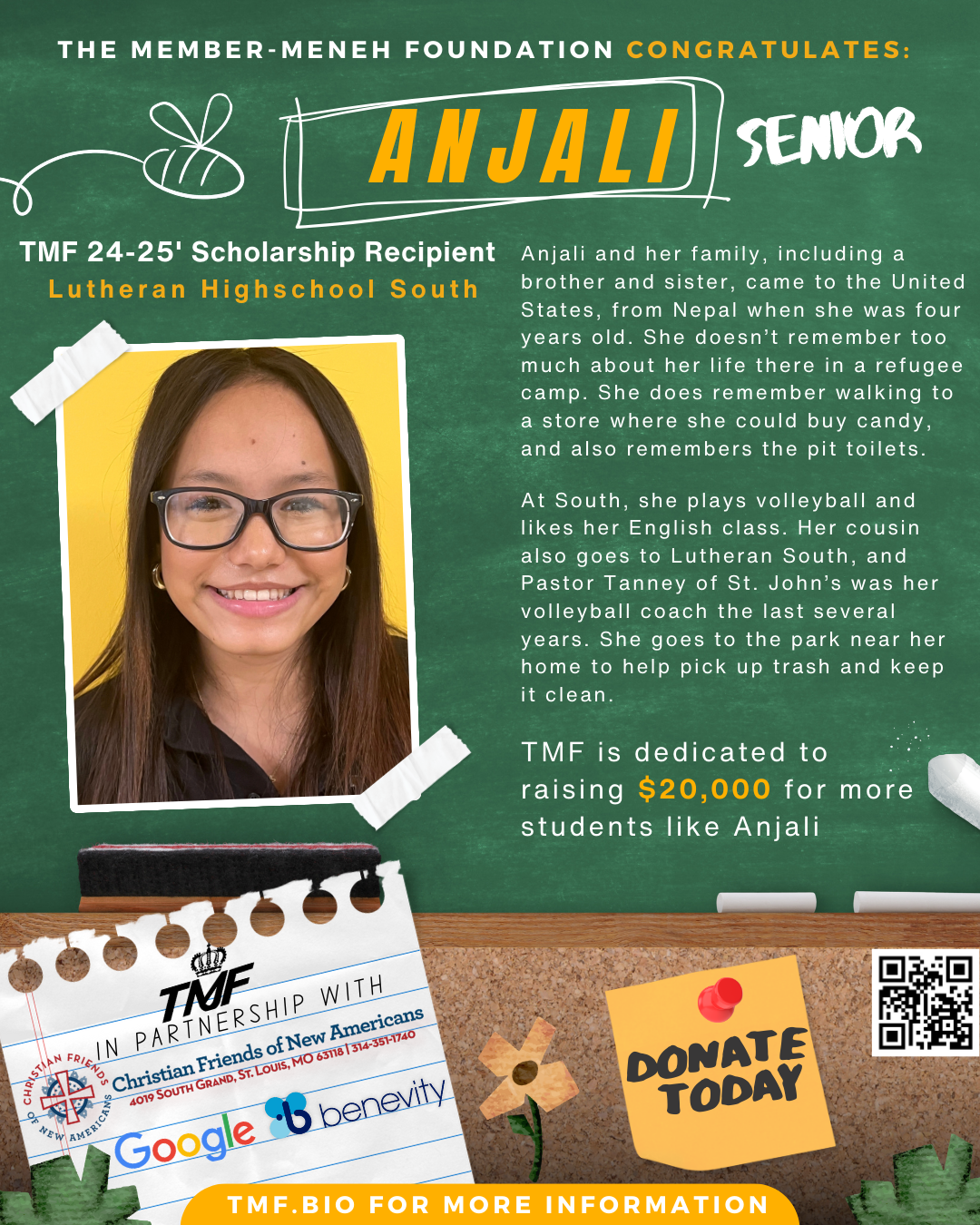 Anjali - TMF Scholarship Recipient