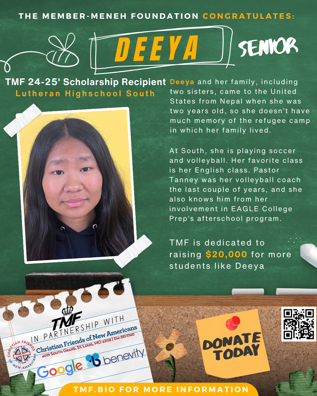 Deeya - TMF Scholarship Recipient
