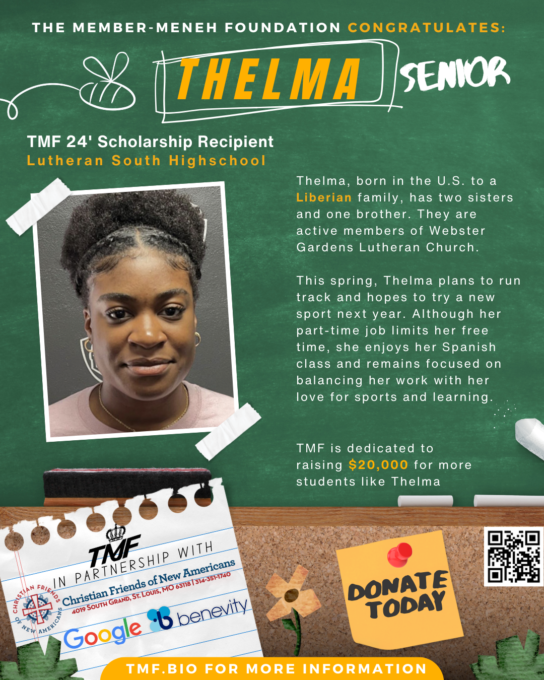 Thelma - TMF Scholarship Recipient